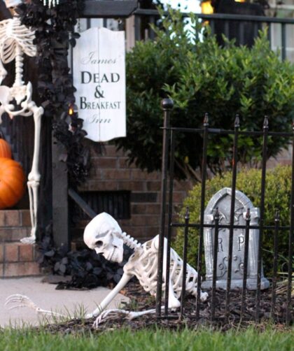 Outdoor Halloween Decor and Pumpkin Arch  Confessions of a Serial